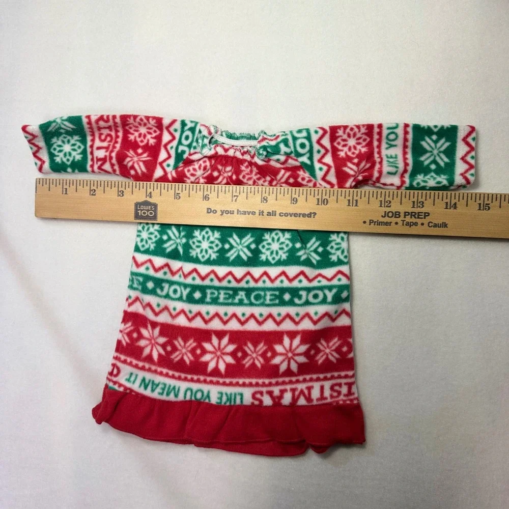 Matching Doll and Girls size 7/8 Christmas Fleece Nightgowns